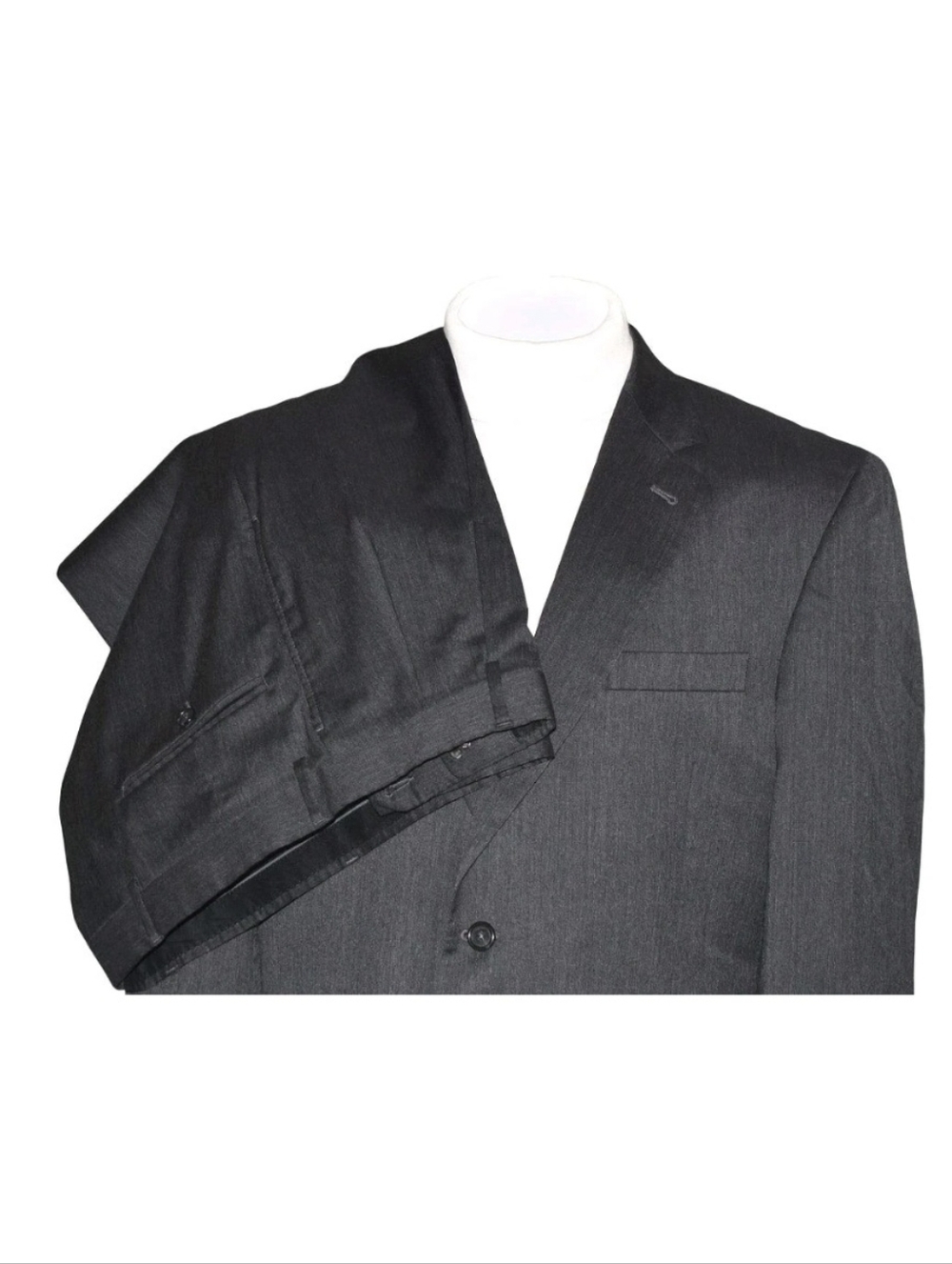Jos. A. Bank Mens 2pc Suit Charcoal Gray Classic Fit Blazer Size 43R Pant 38x29